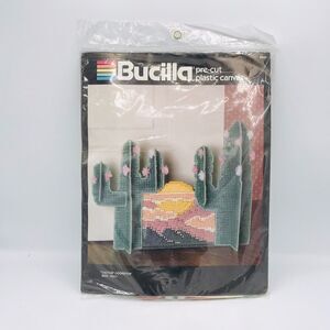 Bucilla Pre-Cut Plastic Canvas Cactus Doorstop 10x11 Inches New Sealed Vintage